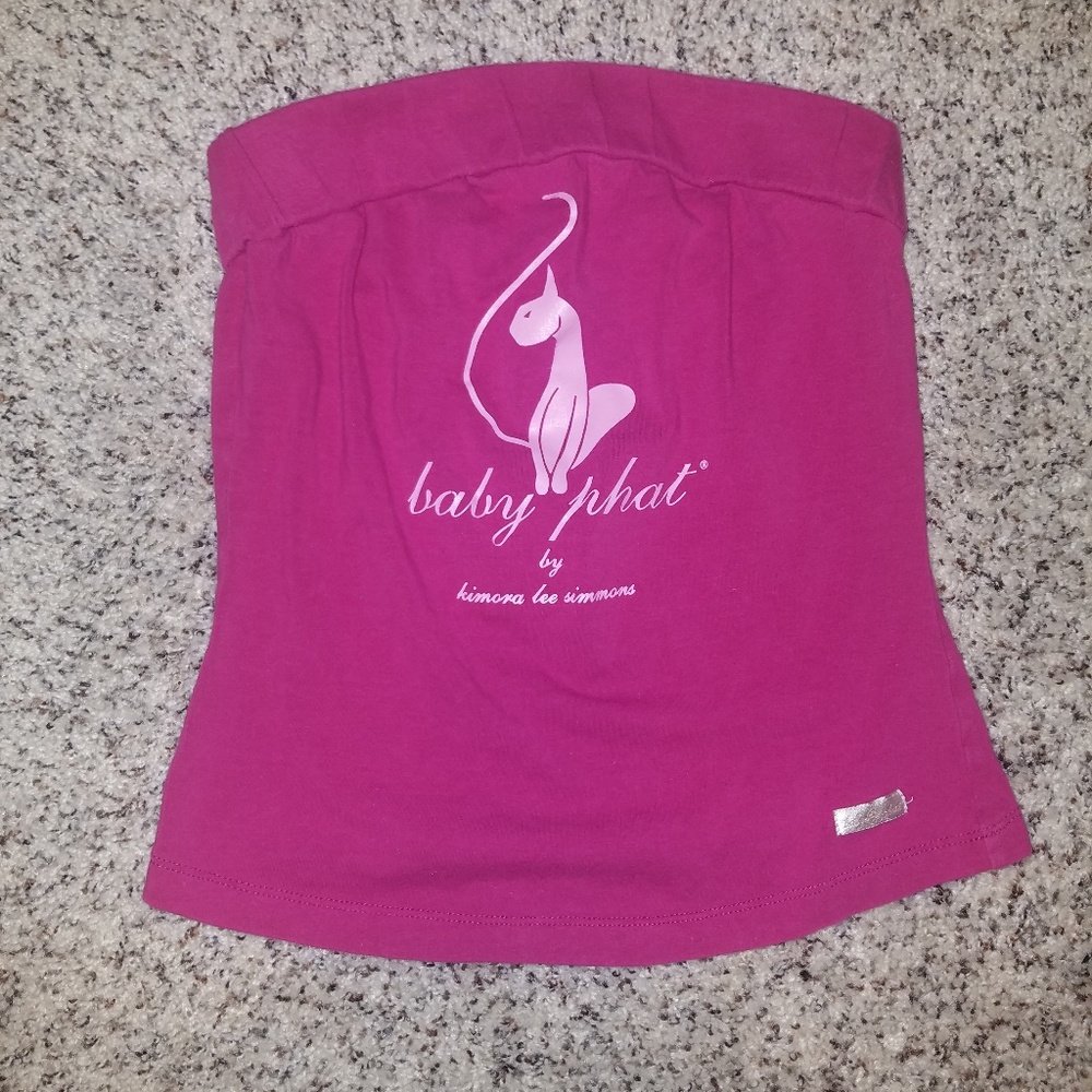 Pink Baby Phat Strapless tube top